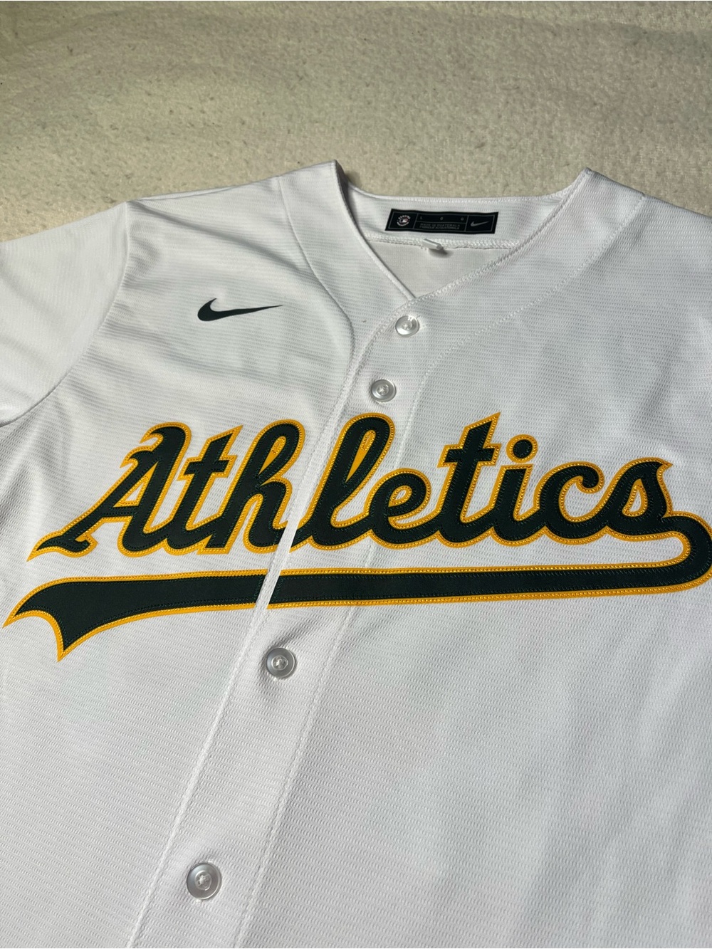 Nike MLB Oakland Sacramento Athletics Matt Chapman White Jersey Mens L Vintage - Picture 2 of 9